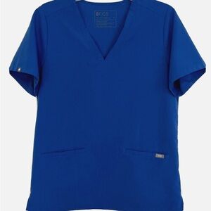 Figs Royal Blue Scrub Top